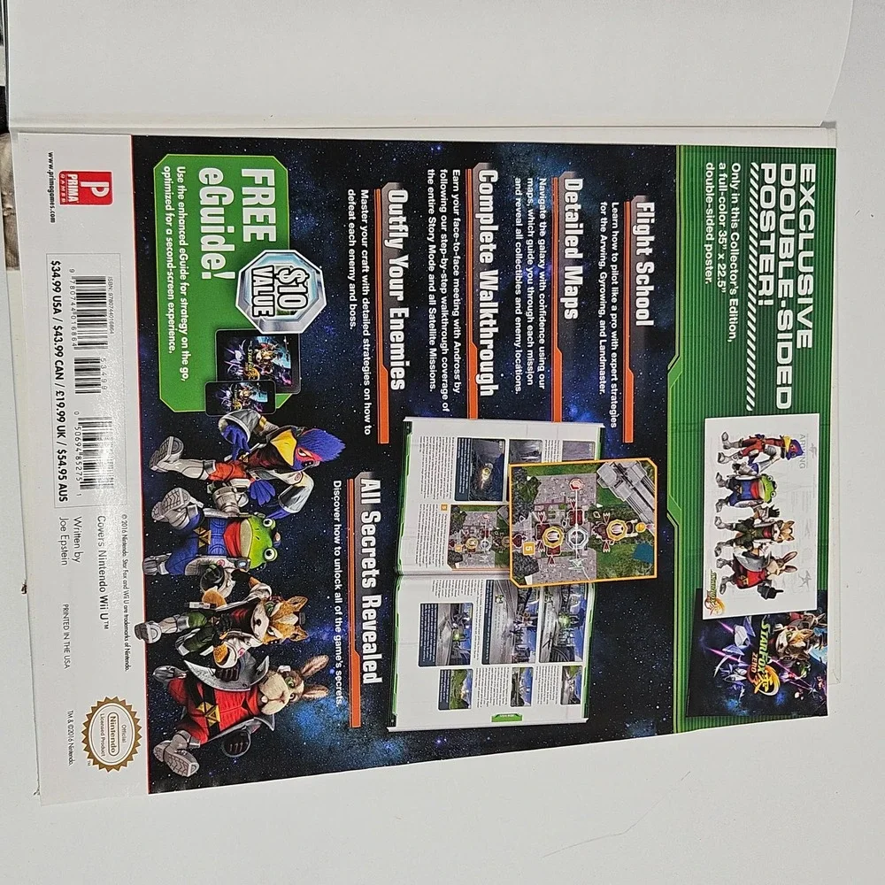 Star Fox Zero Collector's Edition Hardcover Strategy Guide Prima Games